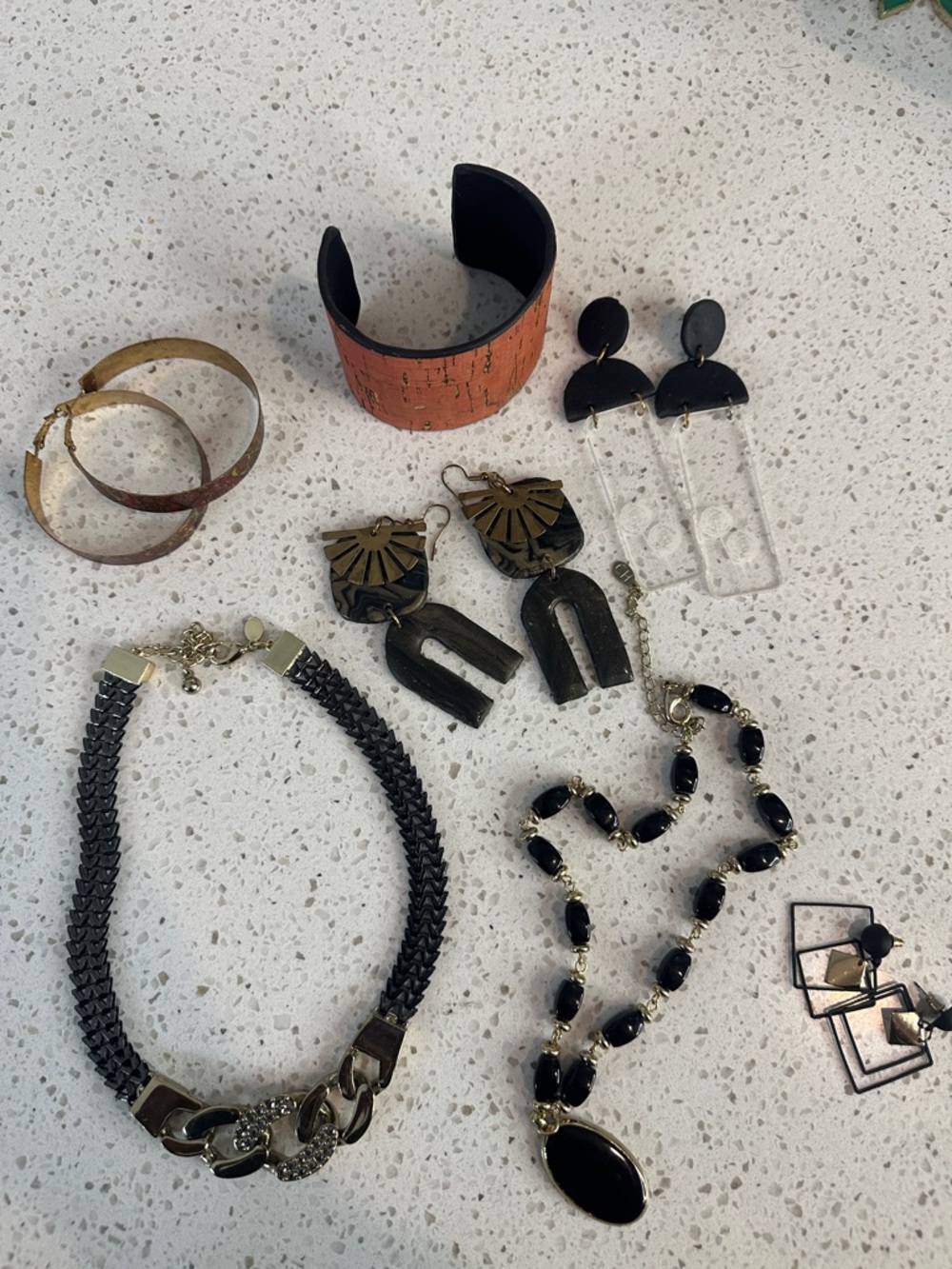 Mixed Black and Gold Statement Jewelry Lot